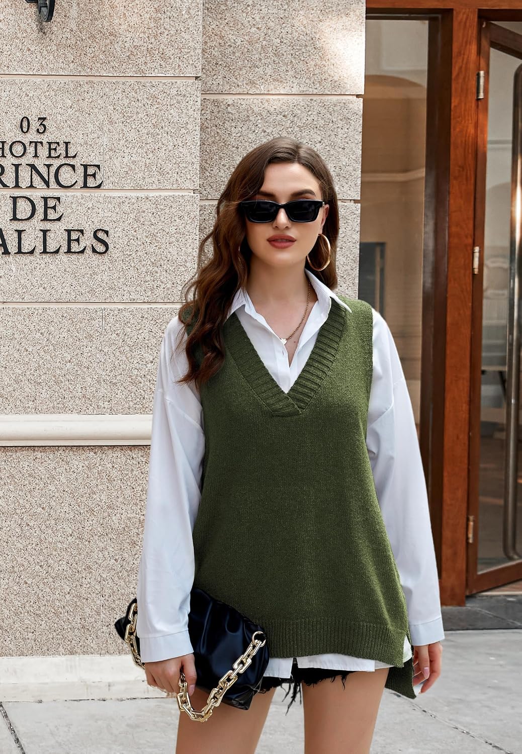 Detalle de Zeagoo Women's Sweater Vest V-Neck