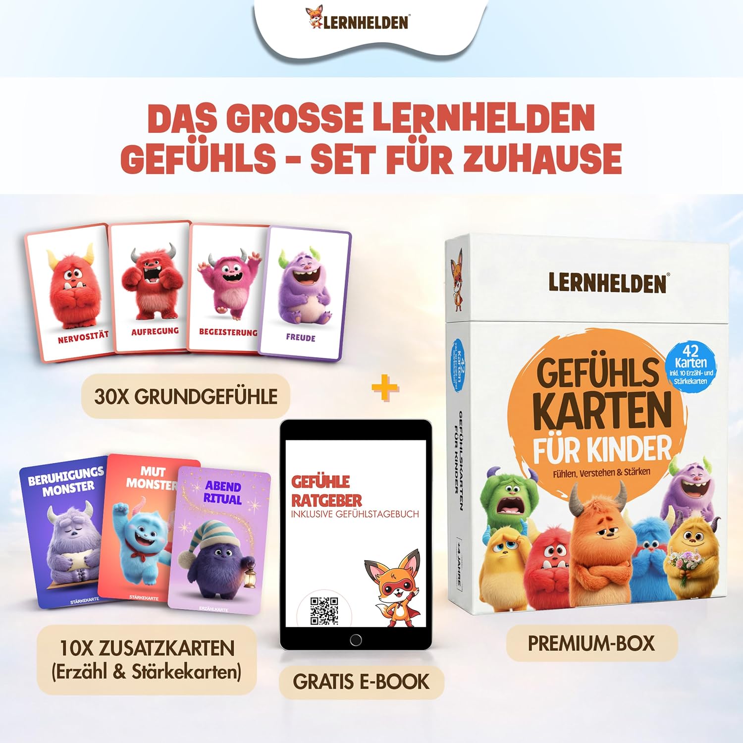 Detalle 2 de 42 Gefühlskarten für Kinder für Emotionsspiel