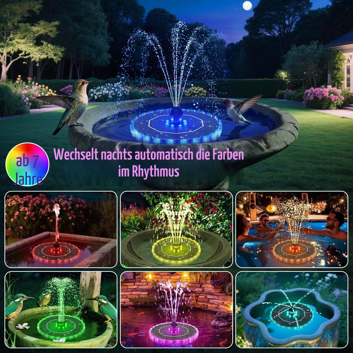 Thumbnail 2 de SZMP Solar Springbrunnen 3,5 W für außen