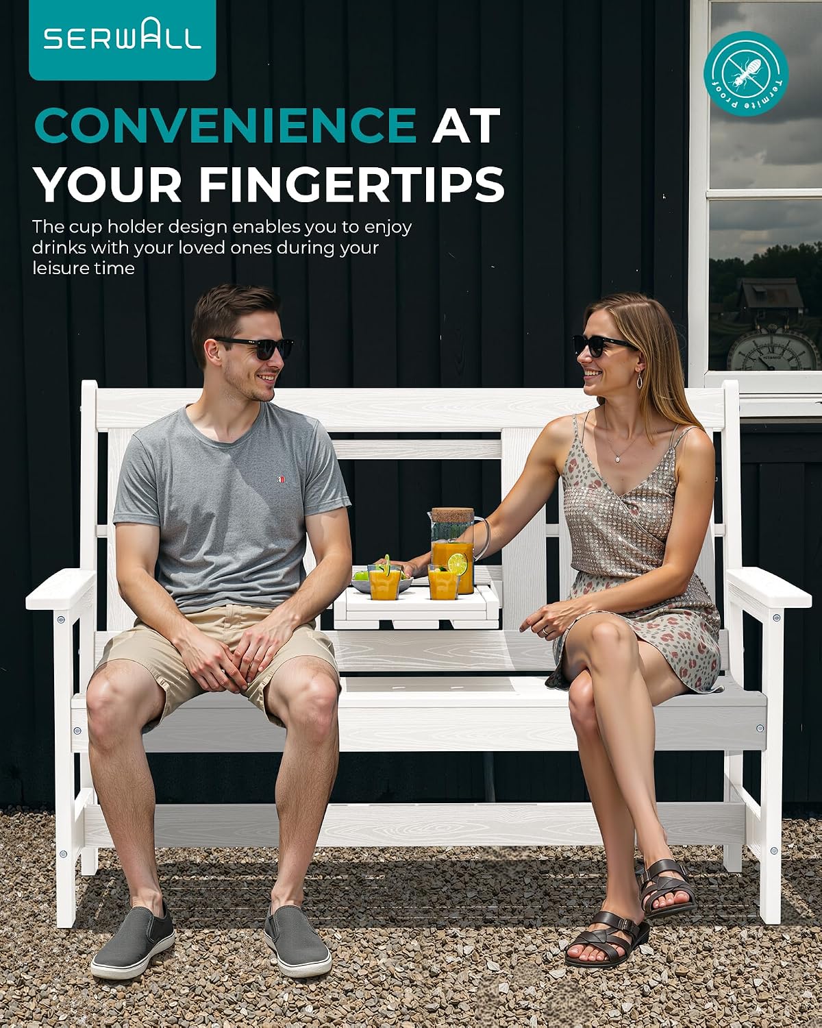 Detalle de SERWALL HDPE Outdoor Bench