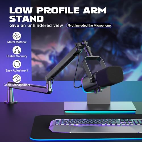 Thumbnail 1 de FIFINE BM88 Low Profile Microphone Boom Arm Stand
