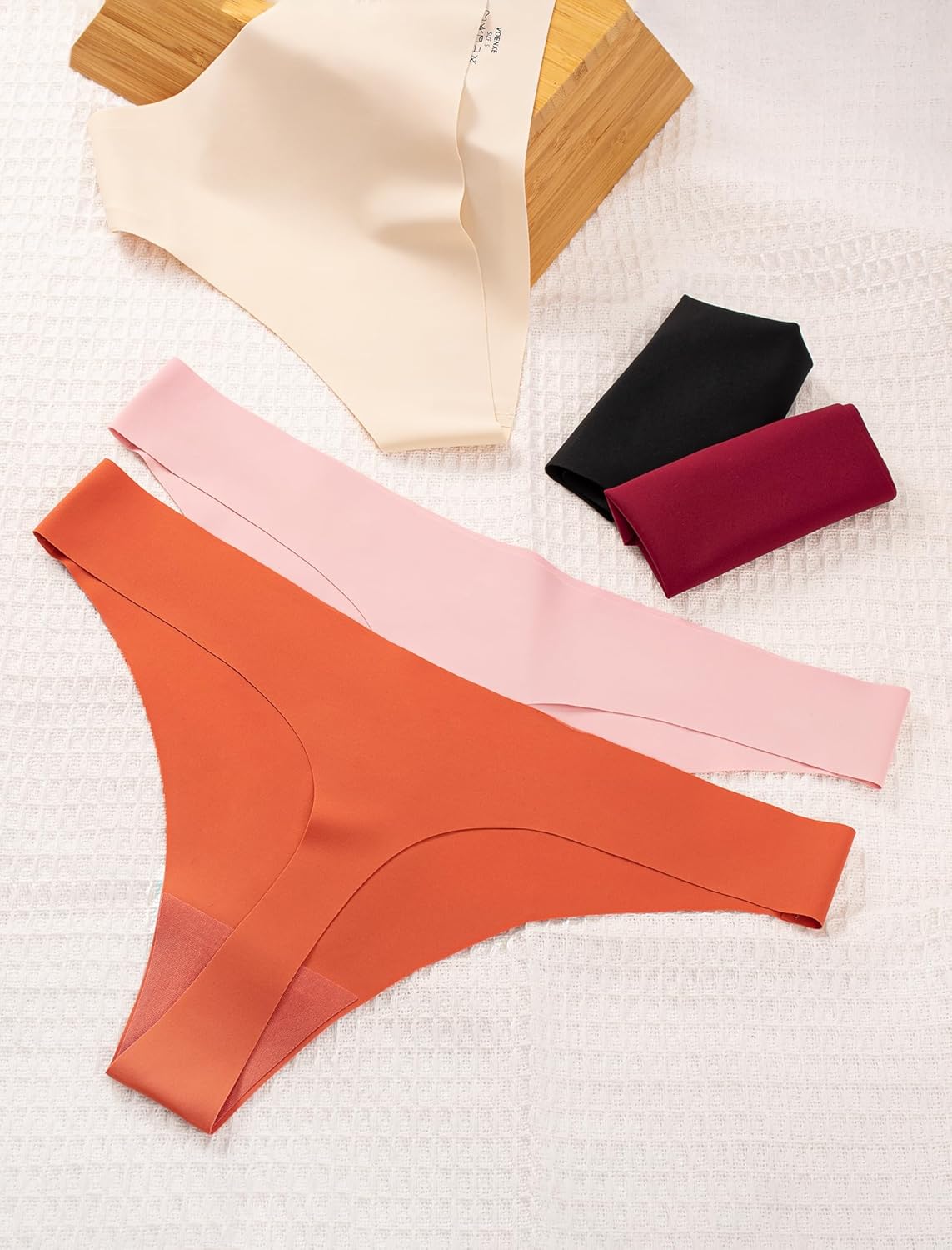 Thumbnail 6 de VOENXE Tanga sans couture femme en microfibre (lot de 5) — string invisible