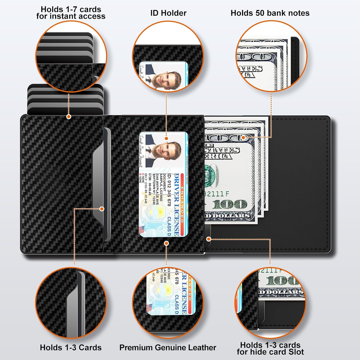 Thumbnail 2 de Minimalist Aluminium Pop‑Up Wallet 9‑14 cards 👛