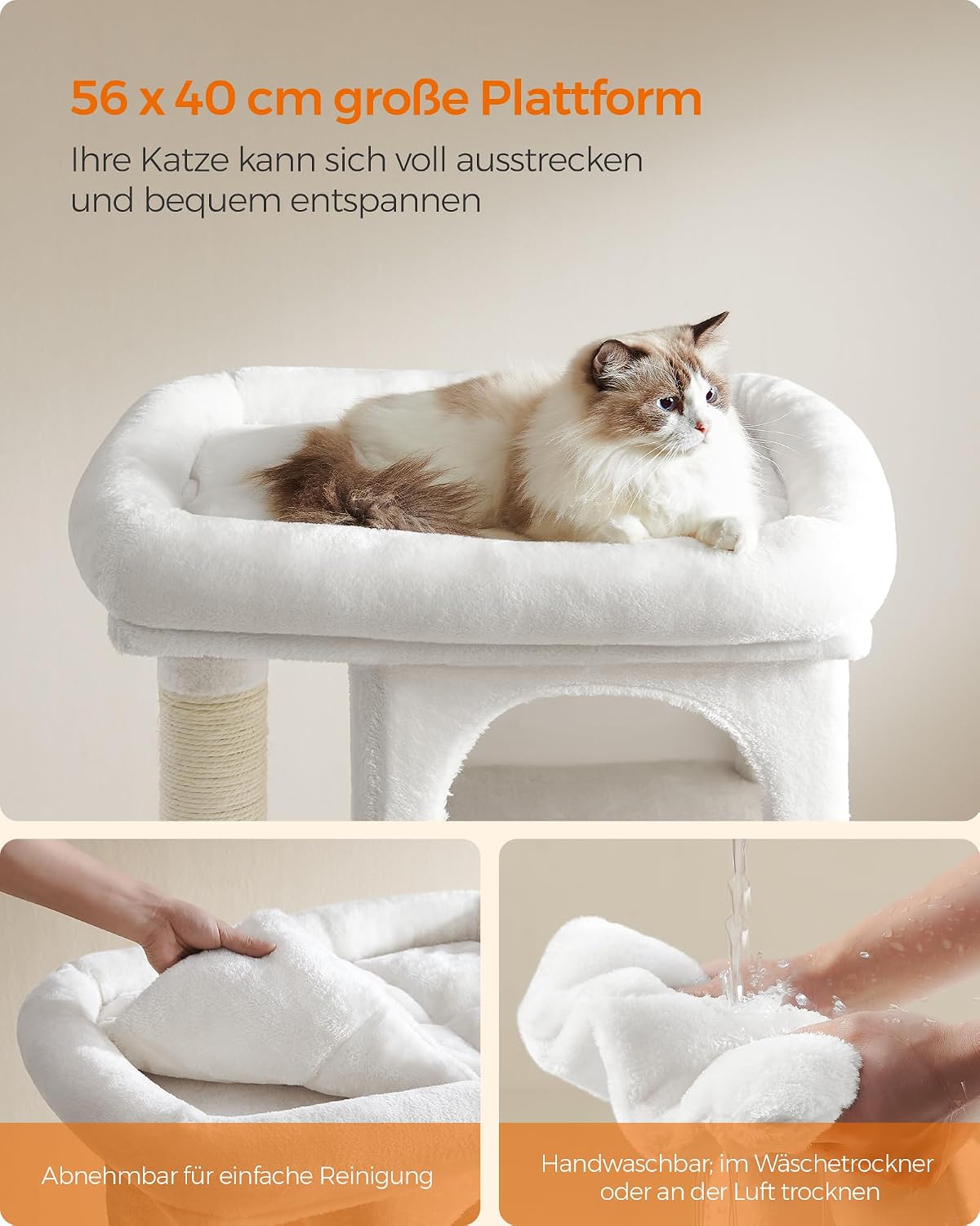 Detalle 2 de Feandrea PCT061T01 Kratzbaum 84 cm für große Katzen 🐱