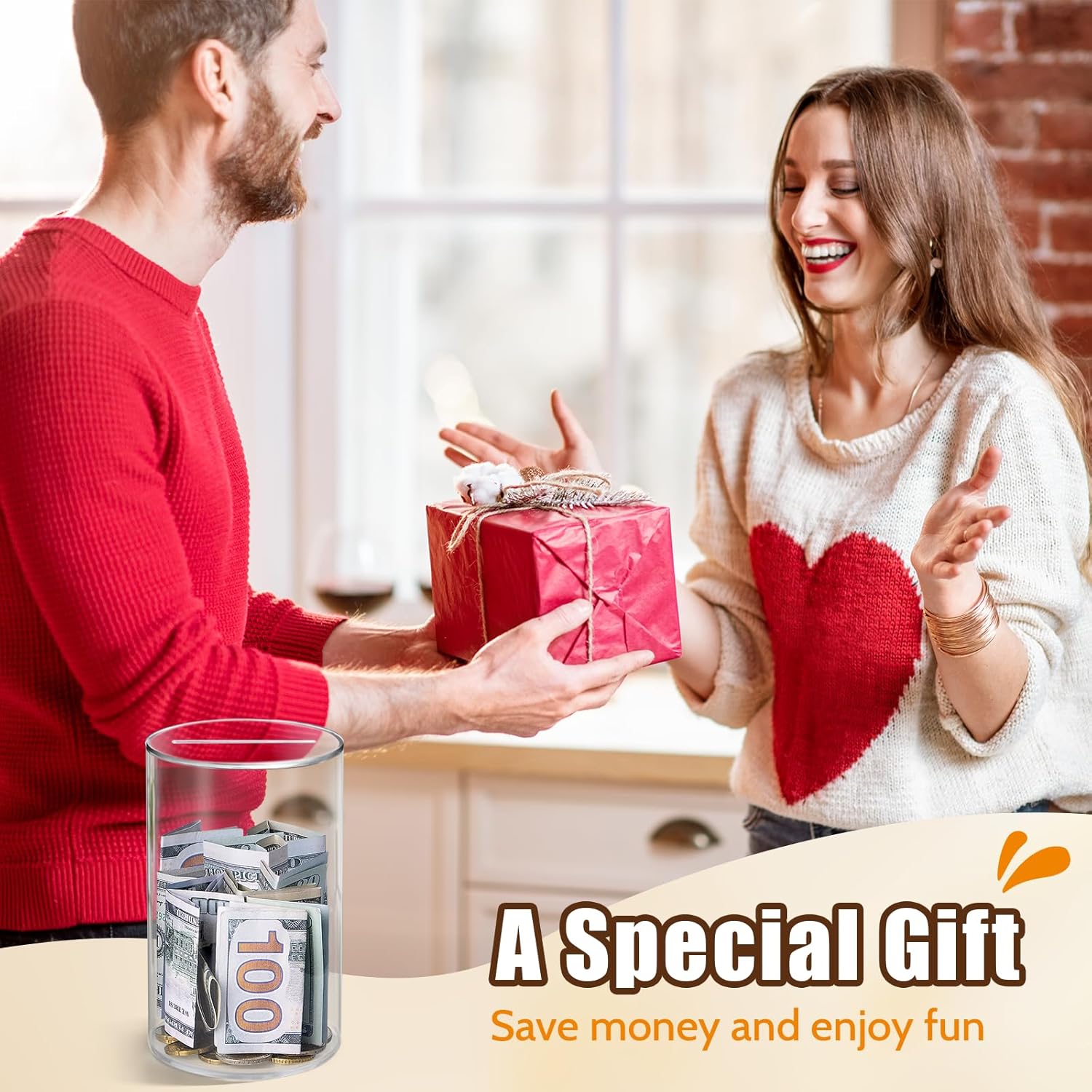 Thumbnail 6 de Hicocool Clear Acrylic Piggy Bank 6-Inch