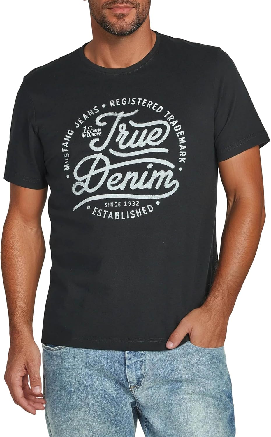 Thumbnail 1 de MUSTANG T-Shirt Herren Baumwolle Regular Fit – 4er Pack, Rundhals, Kurzarm