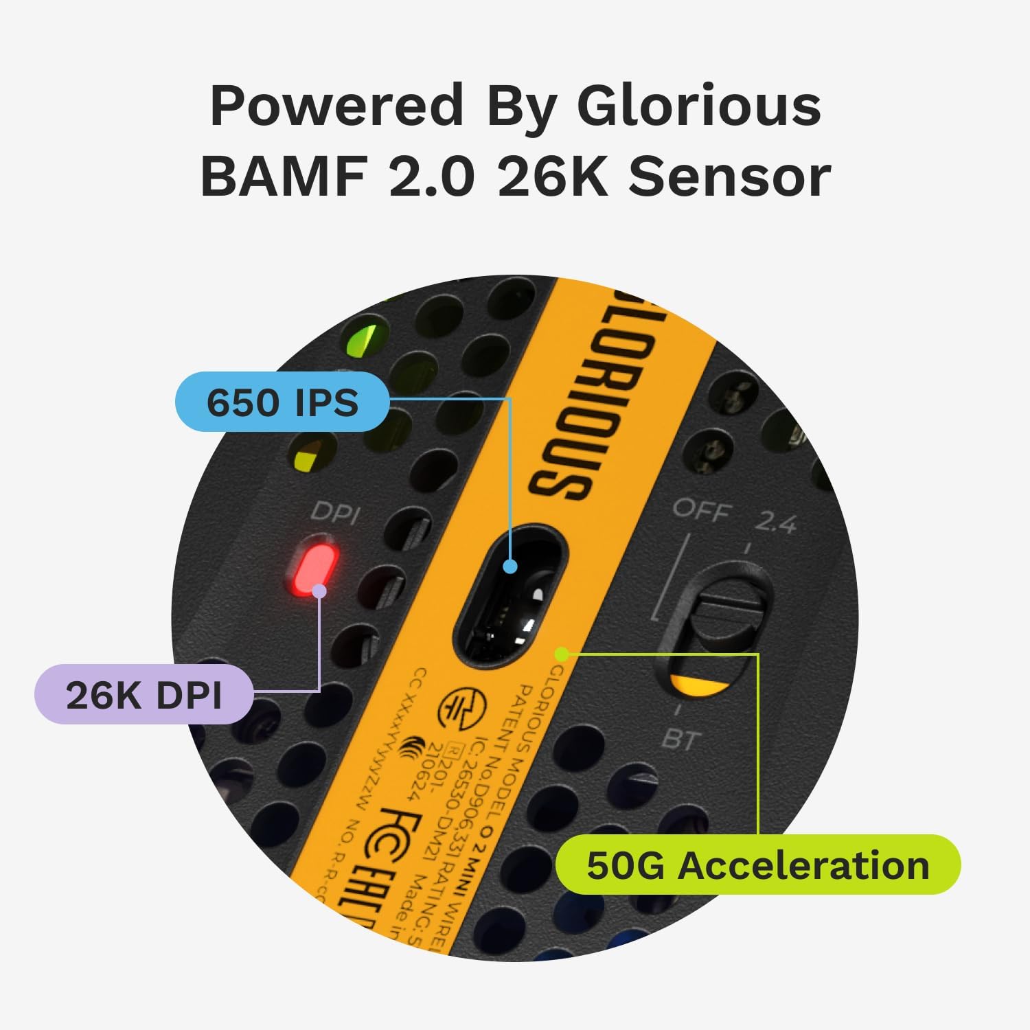 Thumbnail 6 de GLORIOUS Model O 2 Mini Wireless Gaming Mouse, 57 g, 26K DPI Sensor