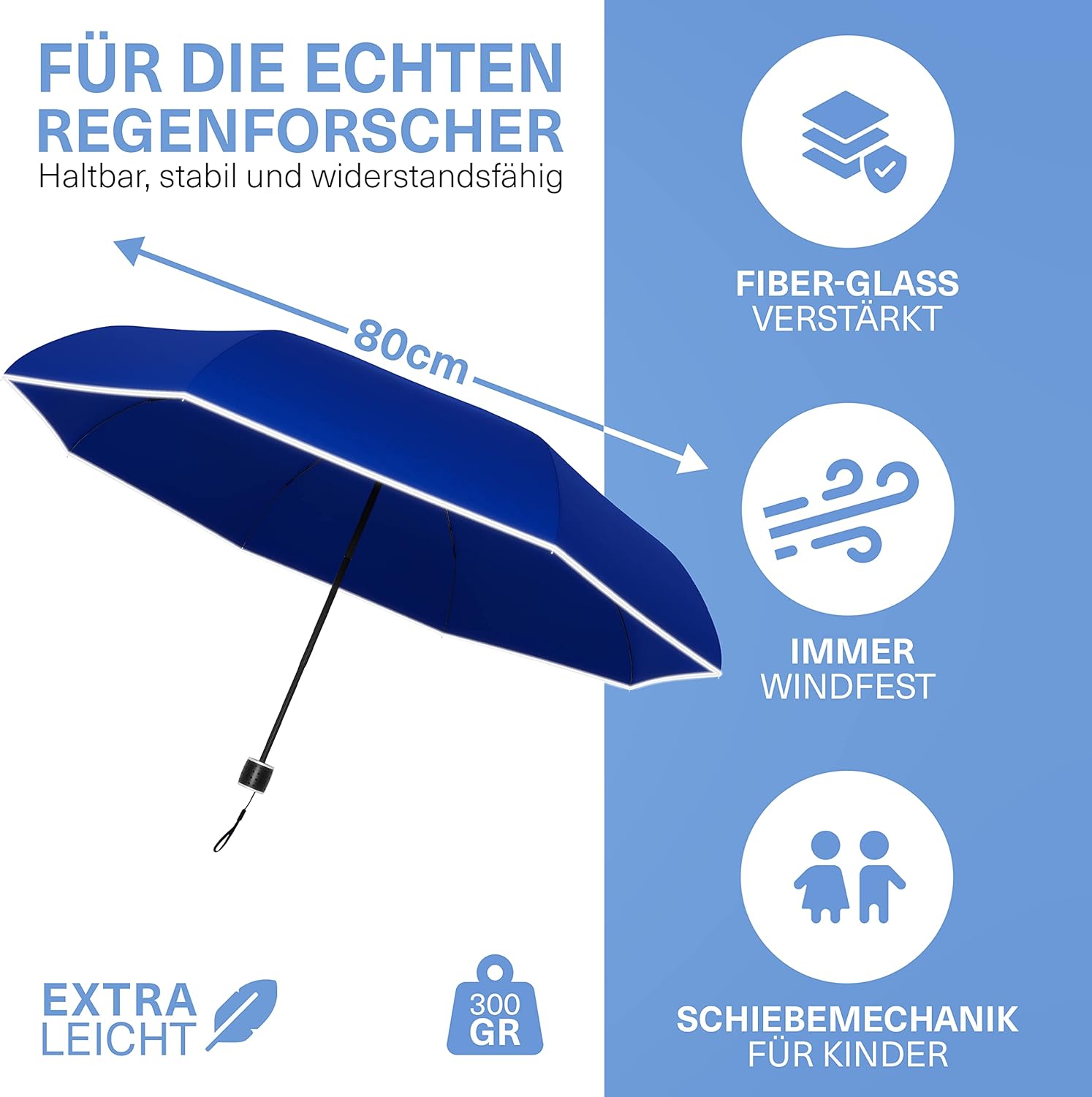 Thumbnail 1 de STYNGARD Stockhom Regenschirm für Kinder mit Reflektoren – sicherer Schulweg, kompakt und kinderfreundlich