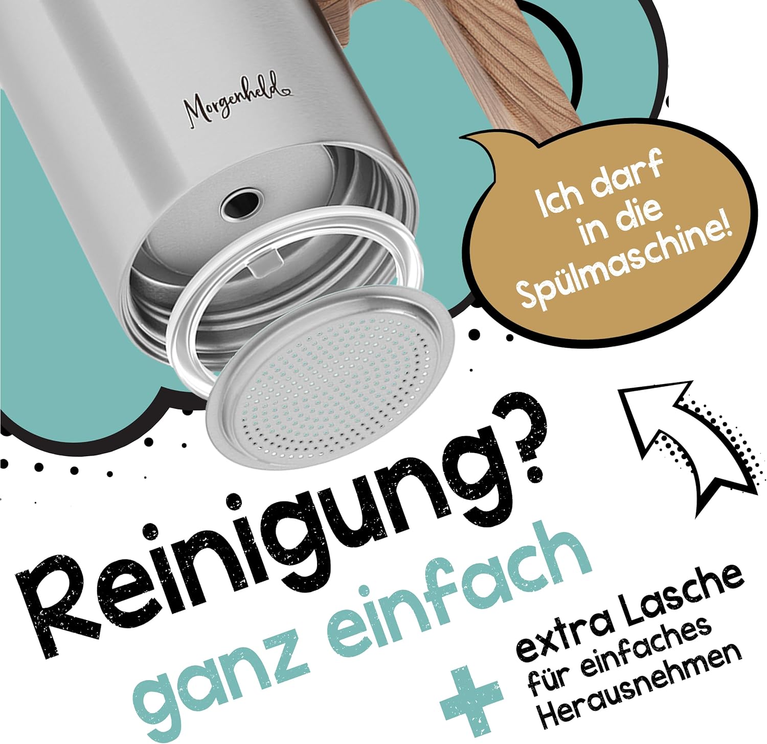 Thumbnail 4 de Morgenheld STYLE Premium Espressokocher 4 Tassen