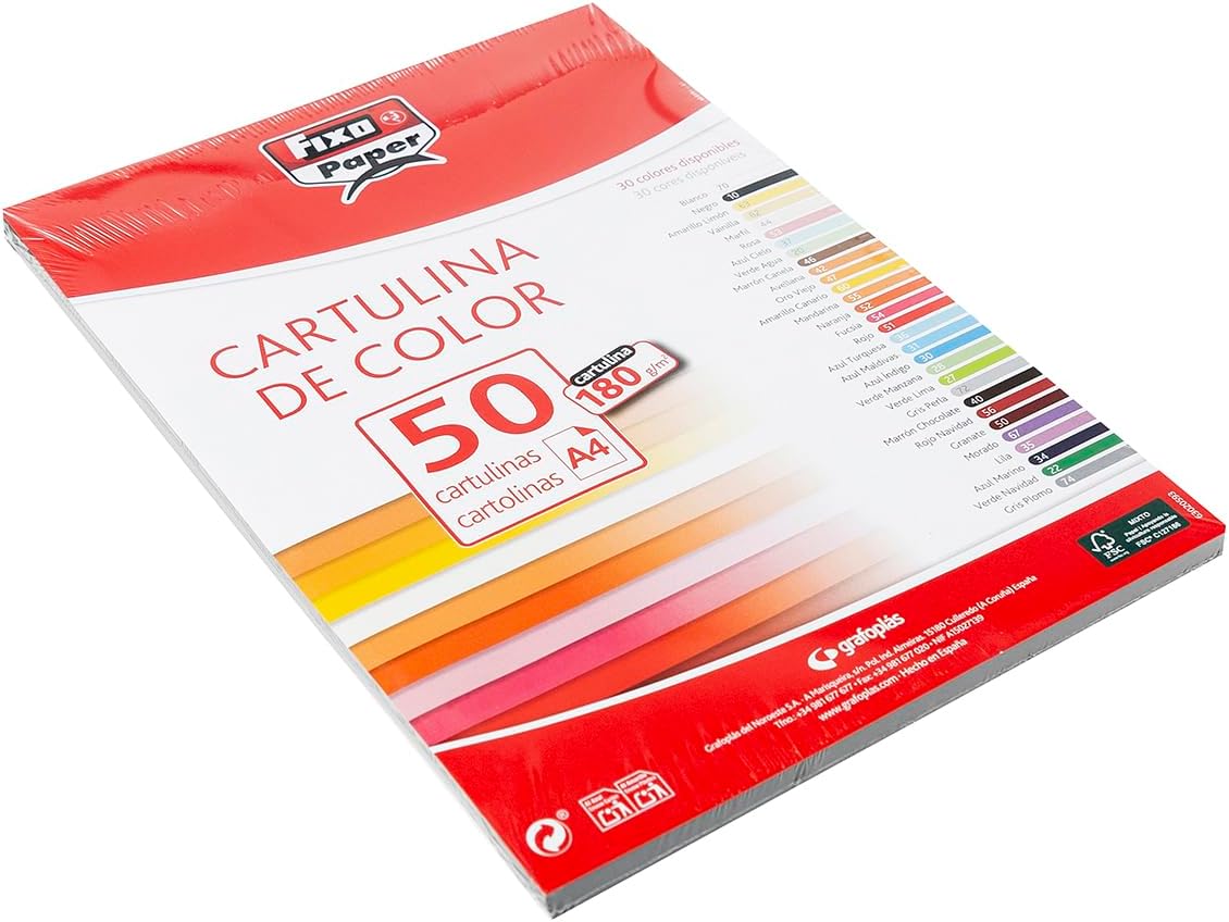 Detalle 2 de FIXO 11110367 – karton plakatowy A4, 50 arkuszy, fioletowy, 180 g