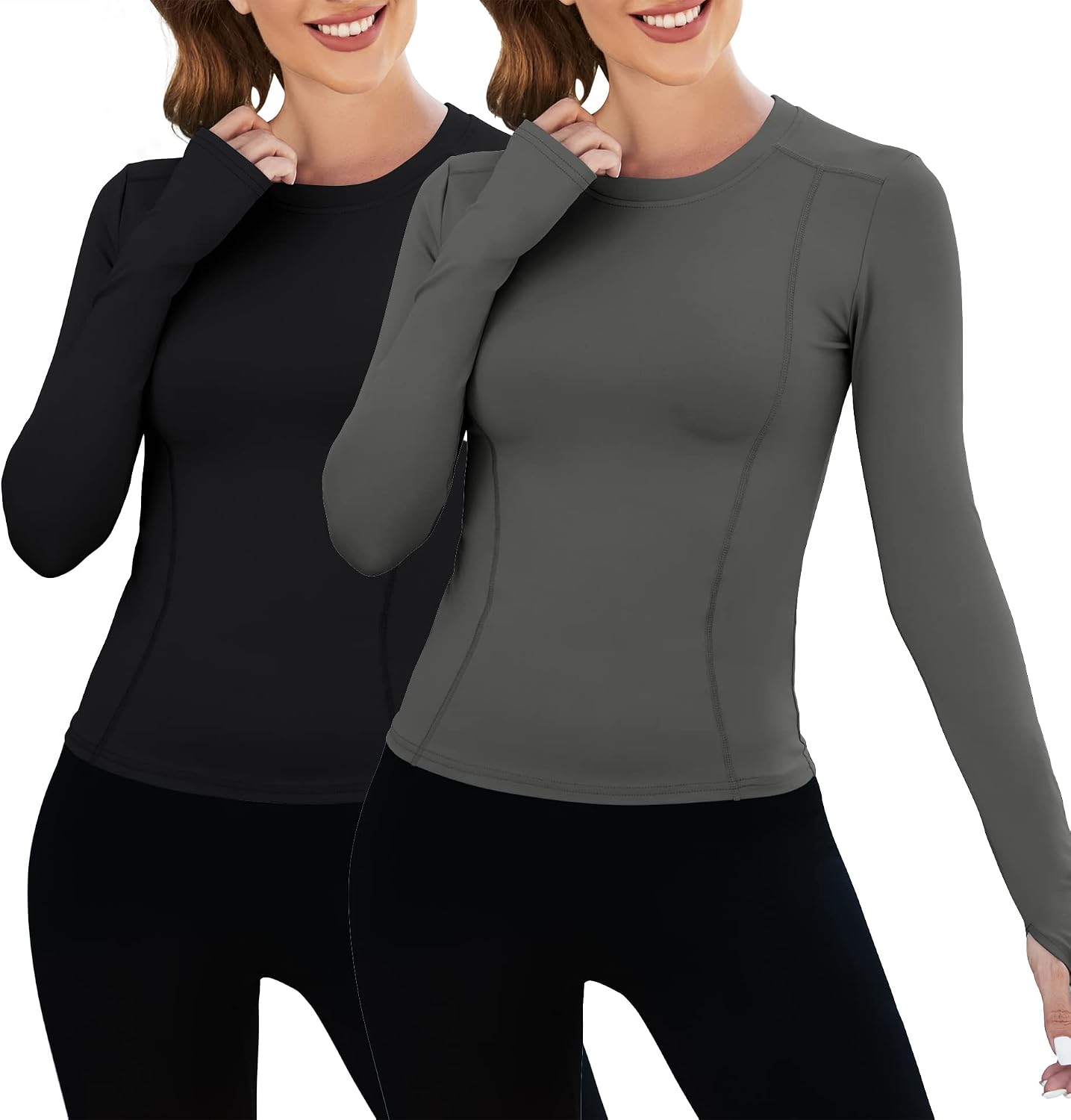 Detalle de Loovoo Women Workout Shirt 3-Pack Dry Fit Tee