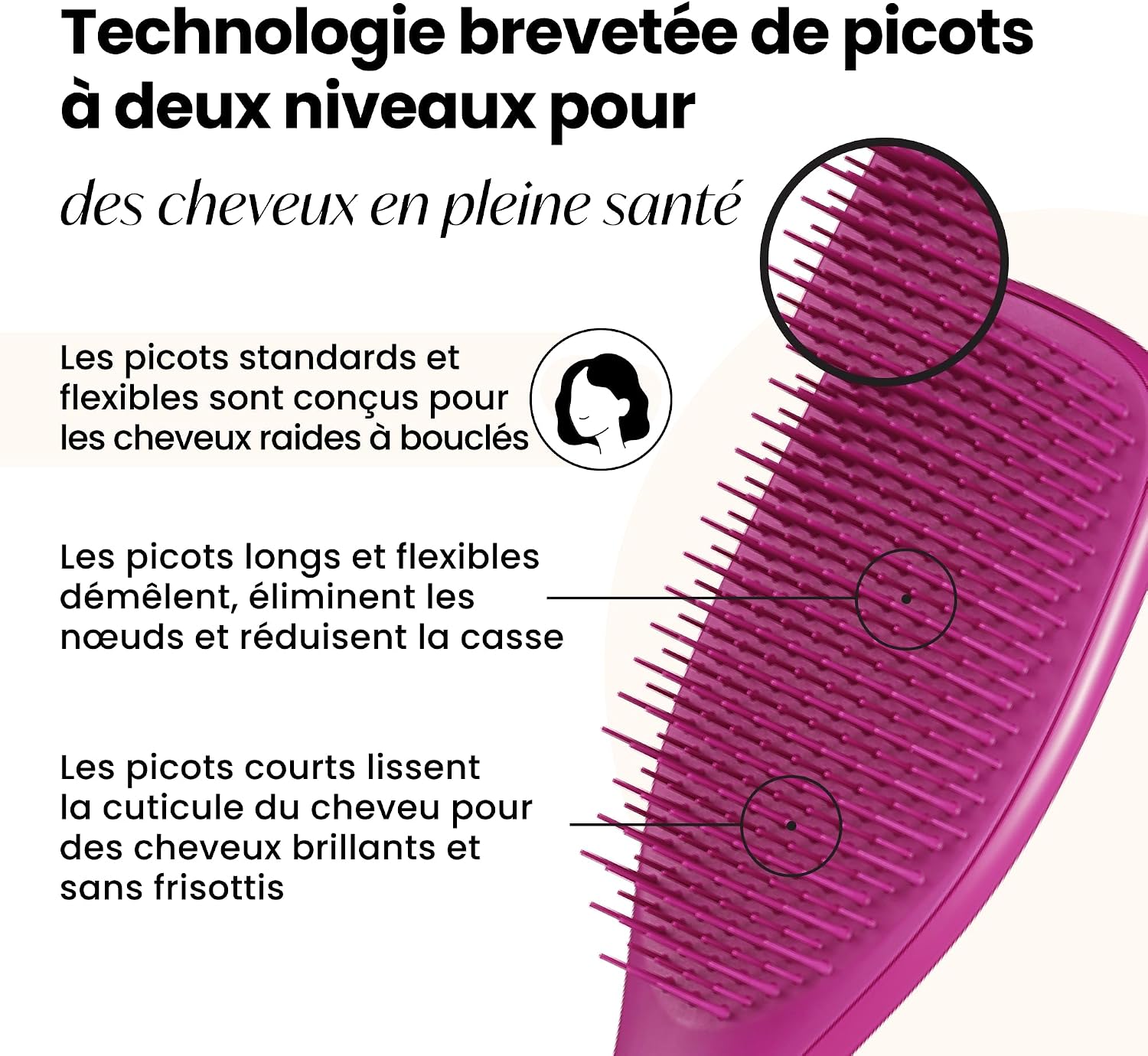 Detalle 2 de Tangle Teezer Ultimate Detangler 325 picots 🎀