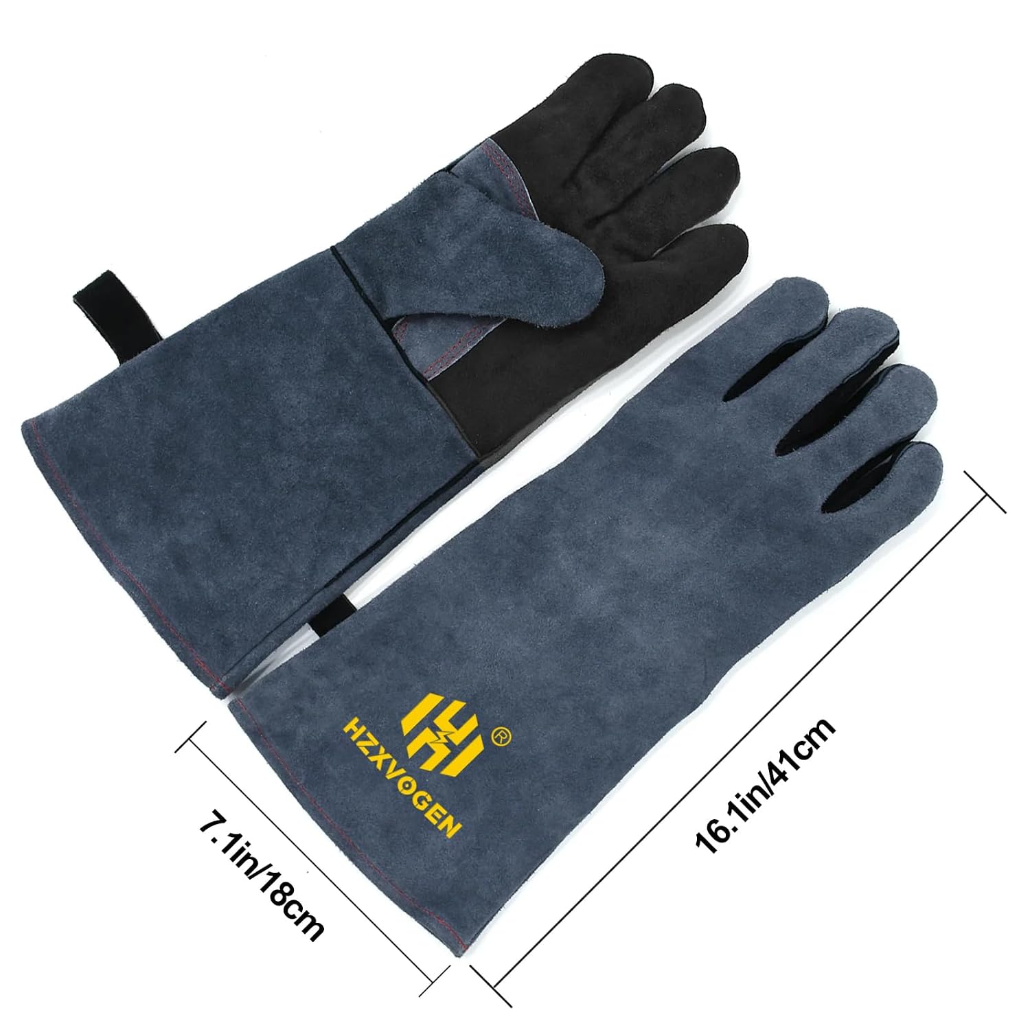 Thumbnail 3 de H HZXVOGEN 16 Inch BBQ Welding Gloves: 932°F Heat‑Proof, Extended Cuff for Welding and More