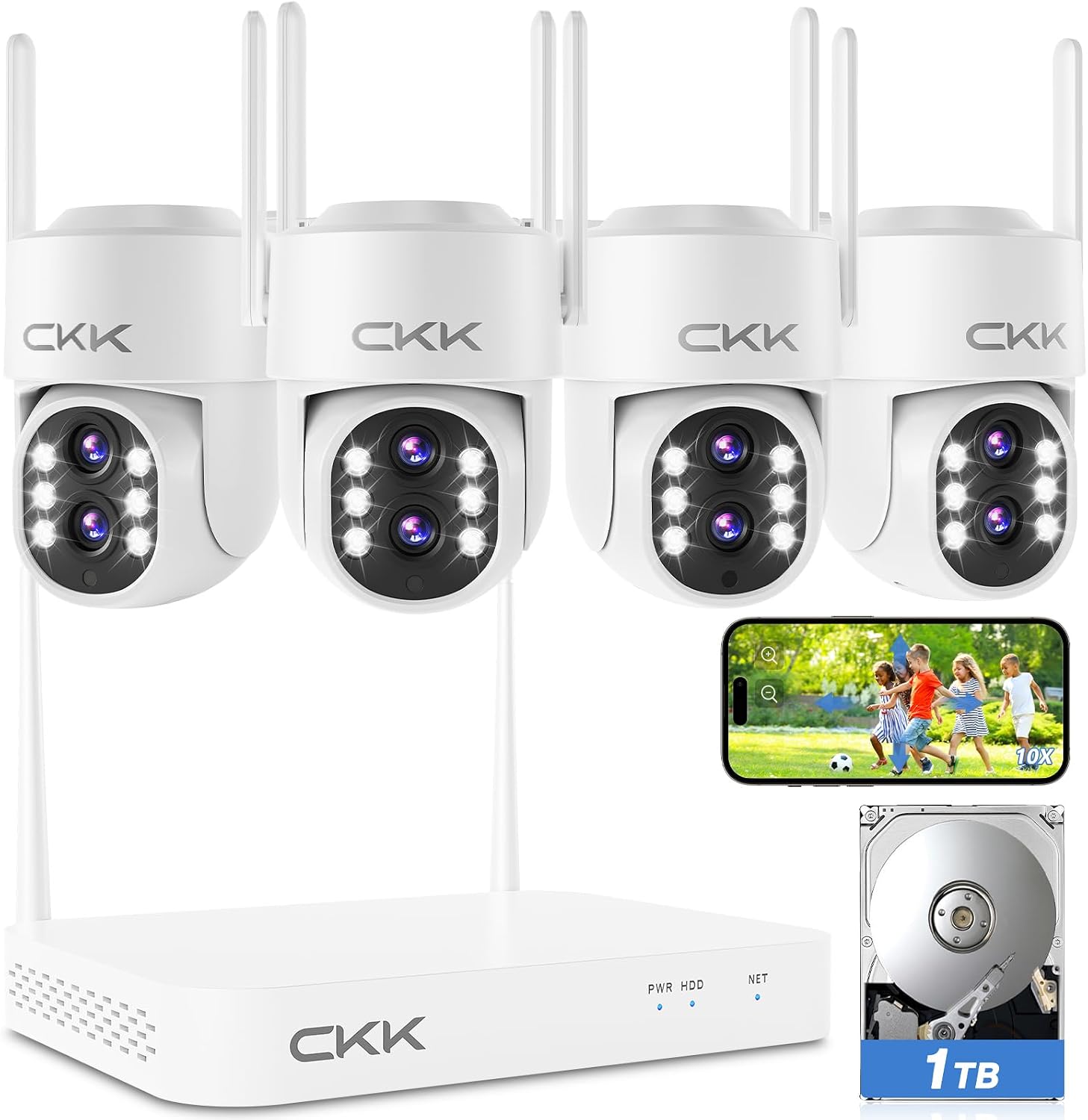 Detalle de CKK Wireless Security Camera System 10CH 1TB