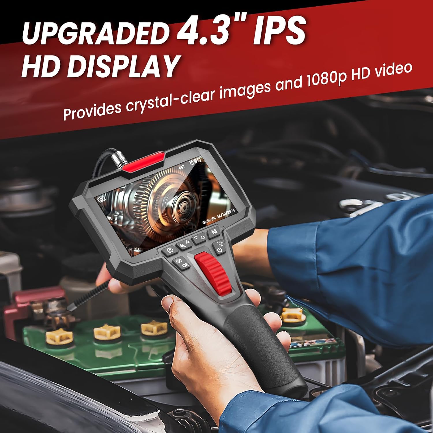 Thumbnail 1 de Anysun Telecamera Endoscopica 4,3'' IPS 1080P con DVR e sonda da 6,2 mm