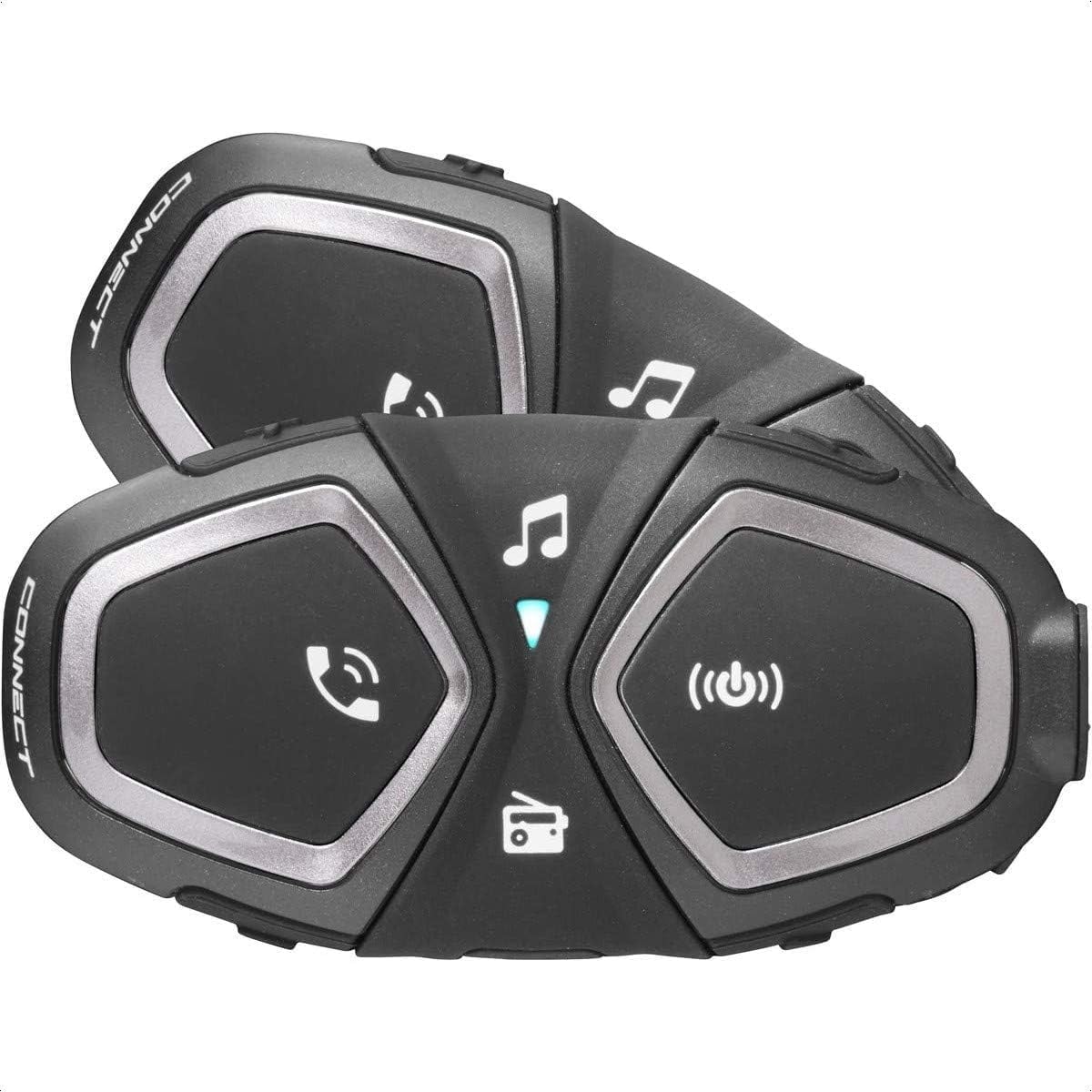 INTERPHONE CONNECT HD - Doppio: Interfono casco moto stereo 40 mm, autonomia 12h, IP67