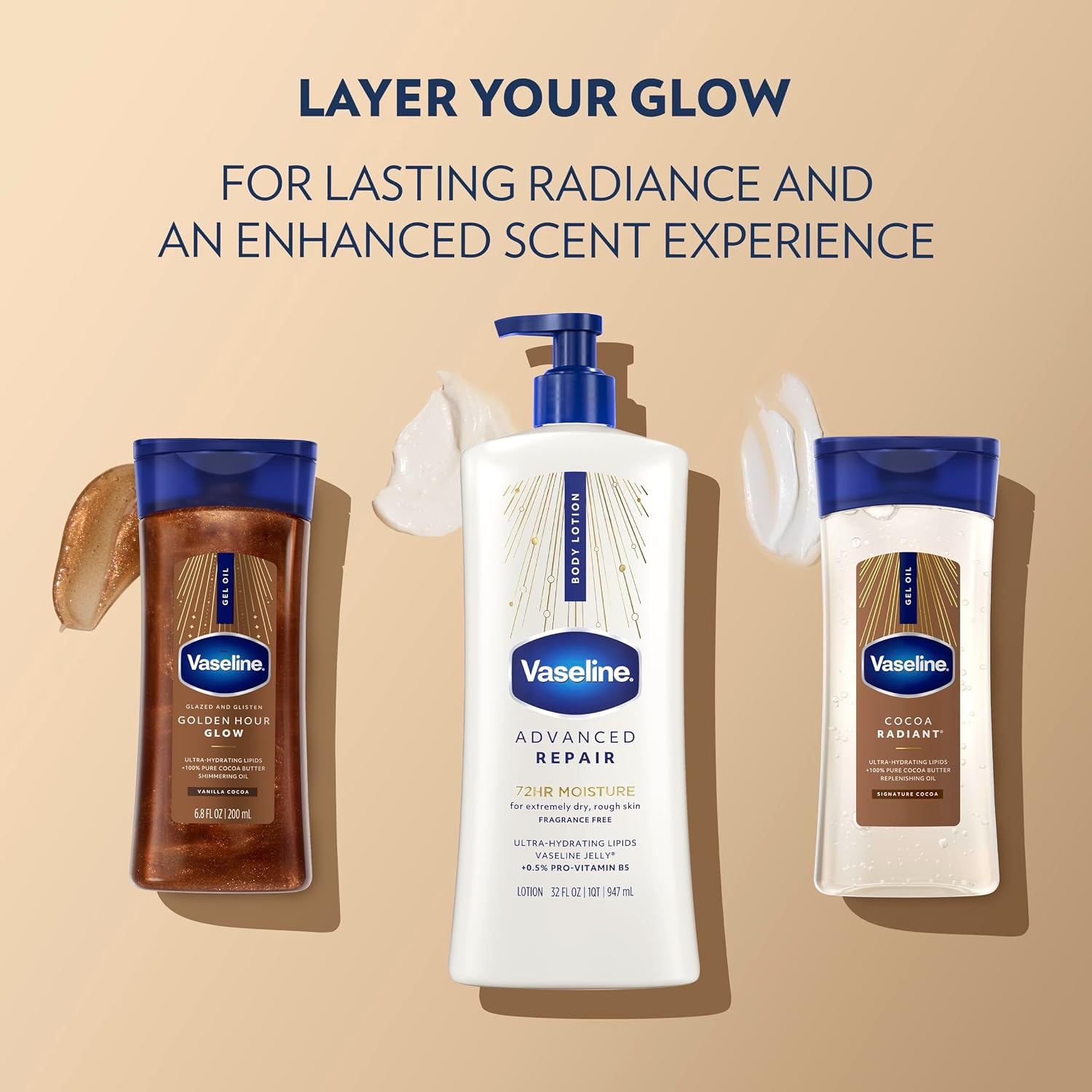 Detalle de Vaseline Advanced Repair 10305210142548 Body Lotion, Unscented, 32 oz