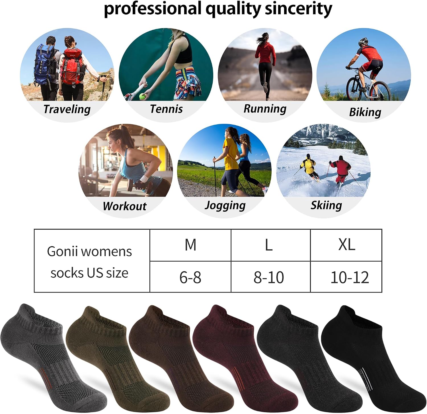 Thumbnail 6 de ATBITER Women's Ankle Socks, 6 Pairs