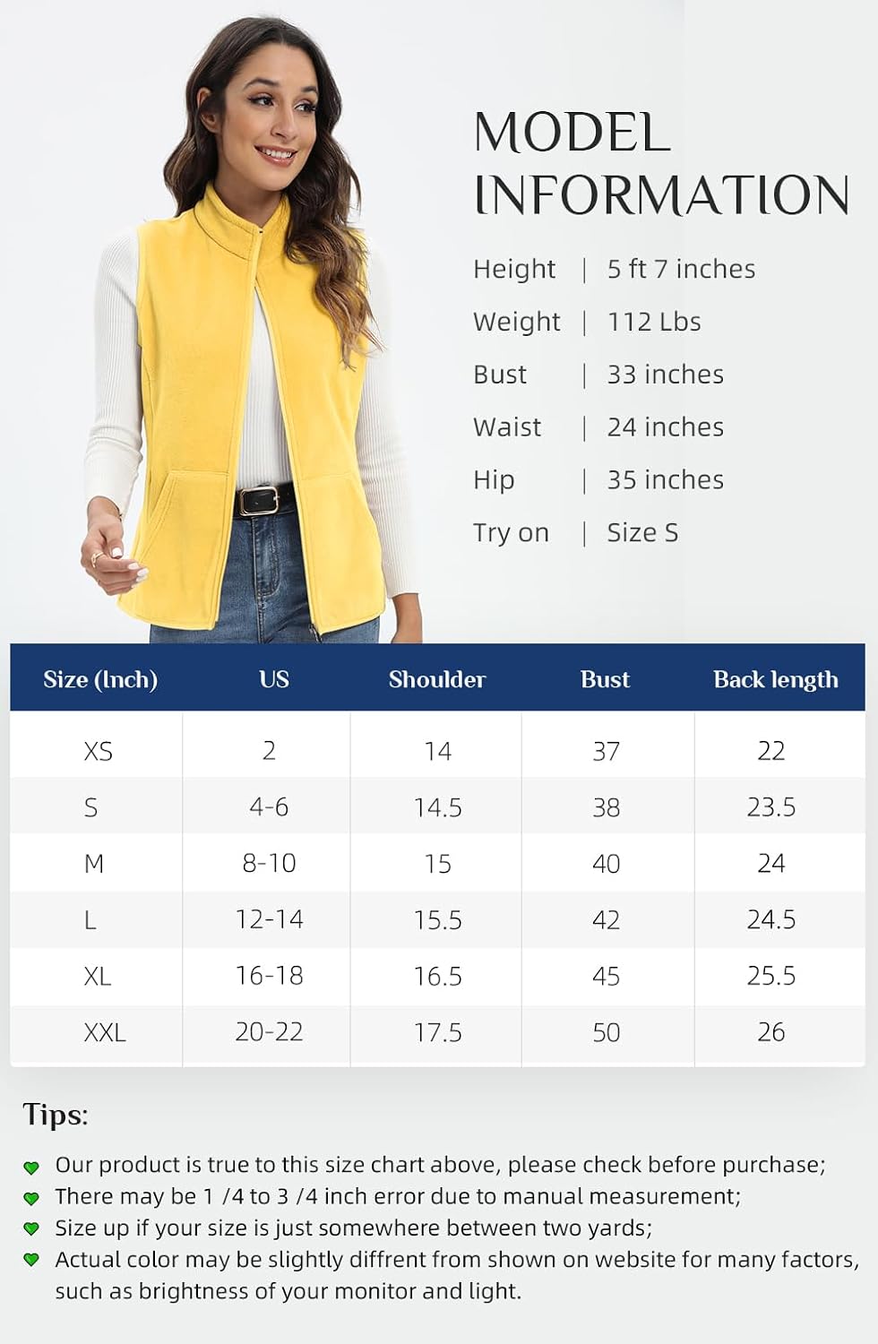 Detalle de Xeoxarel Women's Fleece Vest, 6 Pockets, Sizes XS-XXL