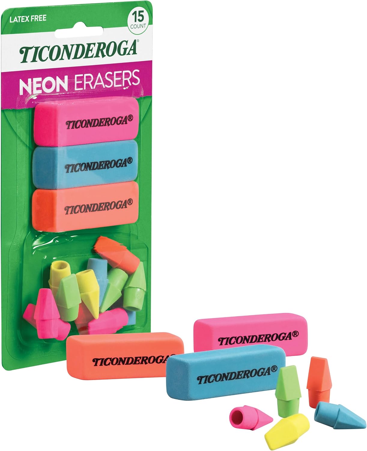 Thumbnail 4 de Ticonderoga Erasers, 15 Count
