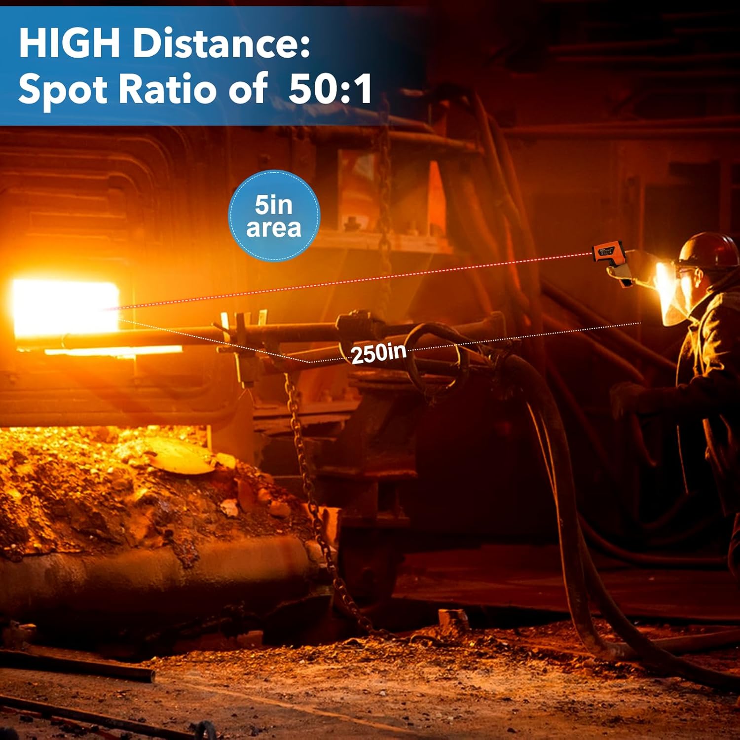 Thumbnail 2 de MESTEK Infrared Thermometer with Probe 🧰