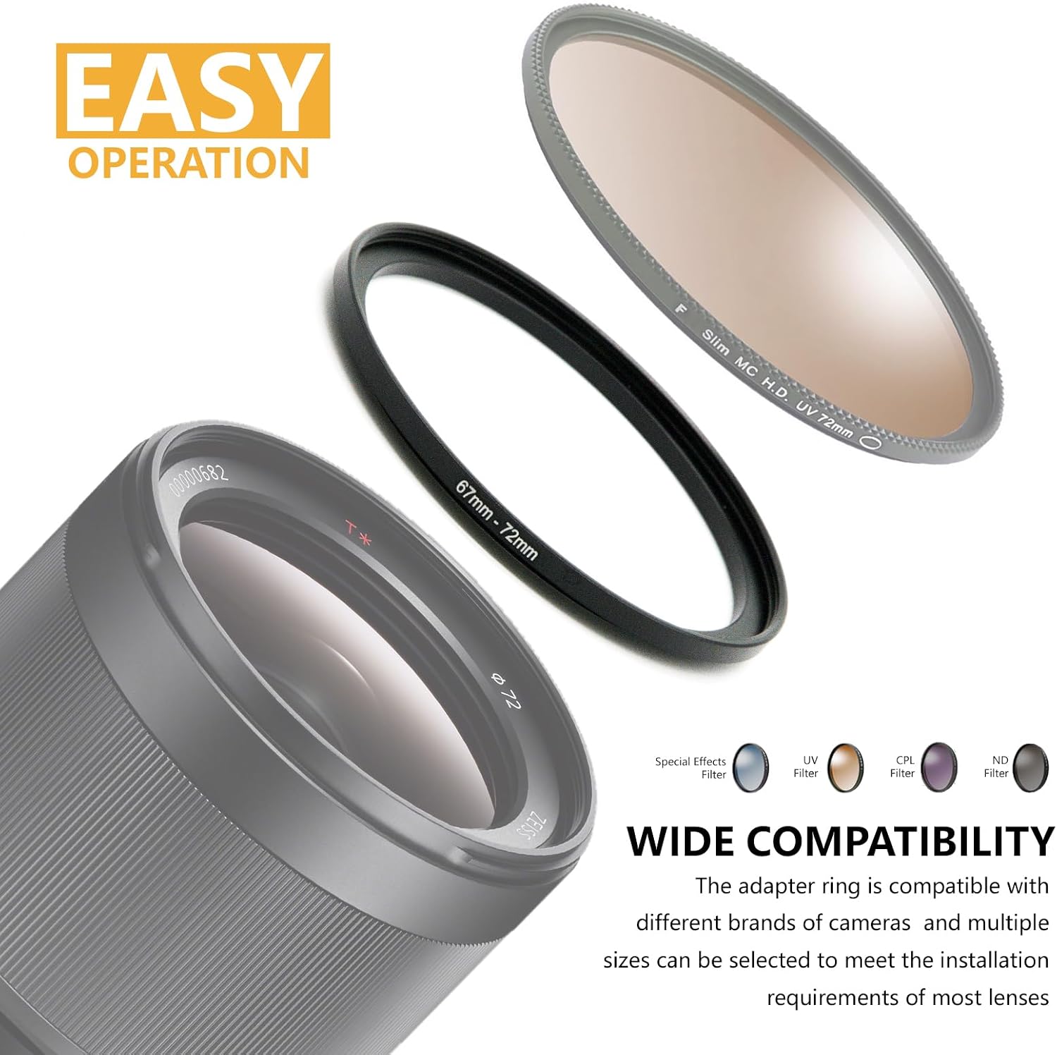 Detalle de Step-Down Ring Adapter, 77mm to 52mm