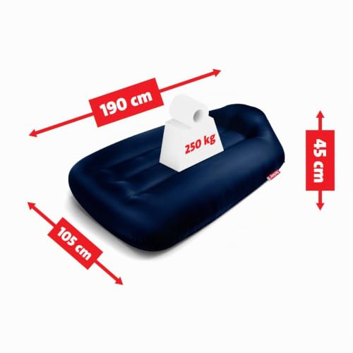 Detalle de Fatboy Lamzac L Matelas Gonflable – 195 x 112 x 50 cm – Bleu Foncé