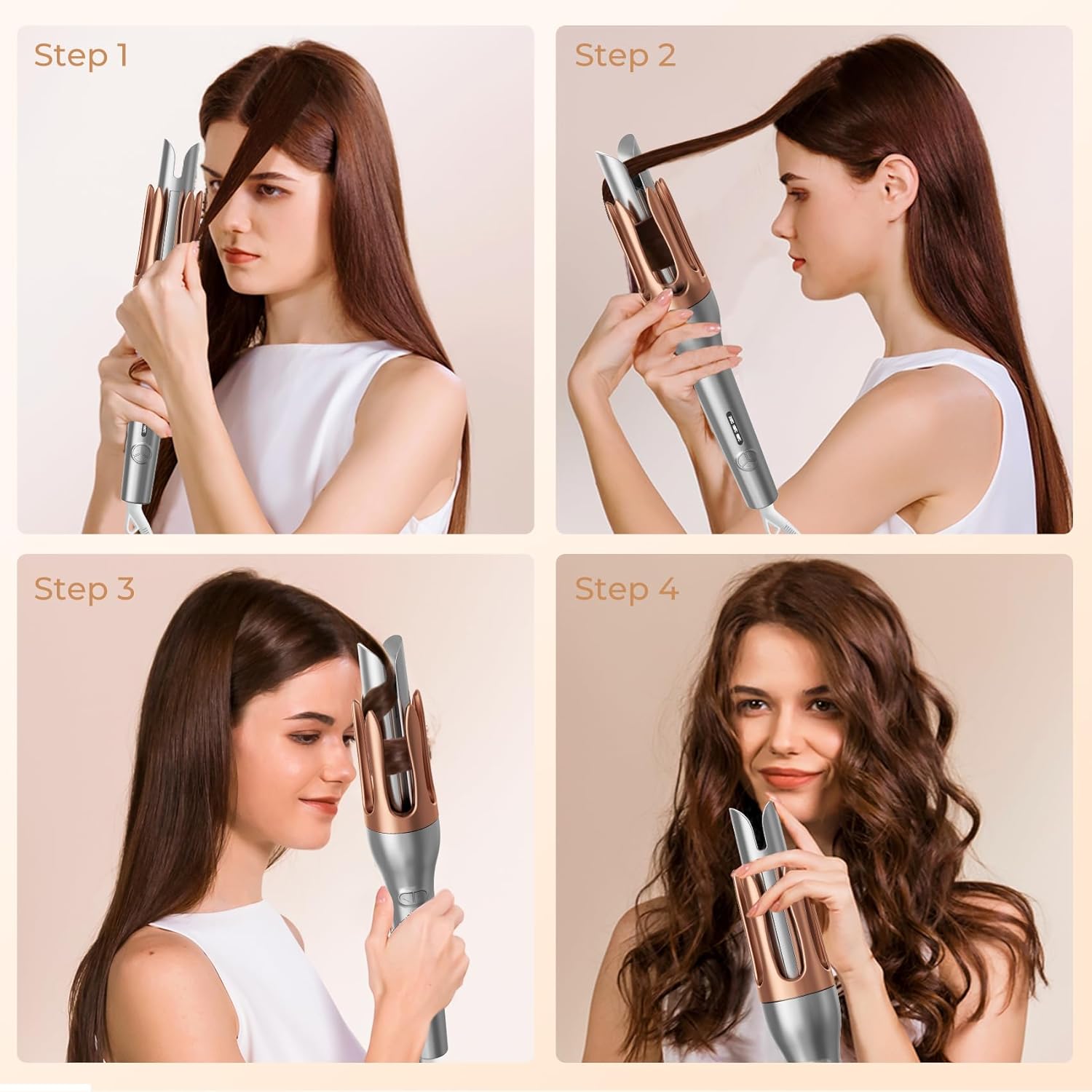Thumbnail 1 de Hair Curler: Portable Automatic Curling Iron with 32mm Tourmaline Ceramic Barrel