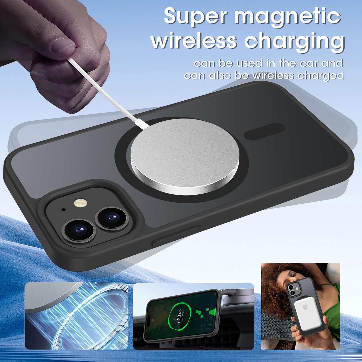 Detalle 1 de HGH Magnetisch Hülle iPhone 12 Mini MagSafe