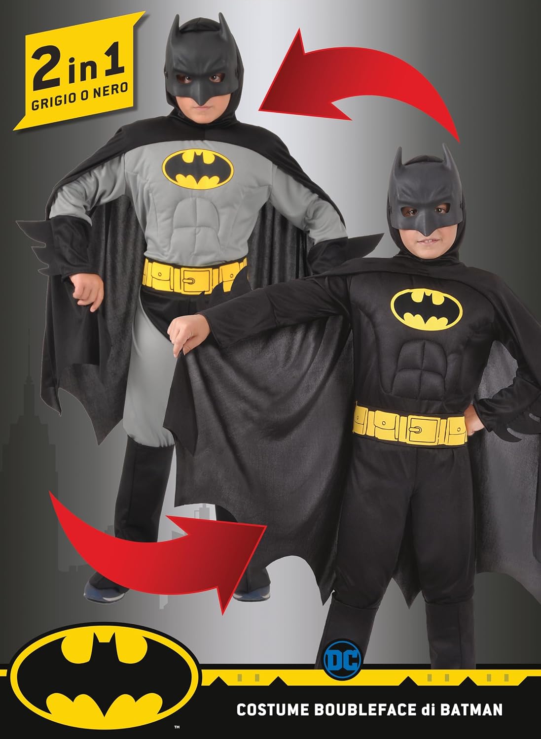 Detalle 2 de Ciao kostium Batmana dla dzieci z usztywnioną muskulaturą DC Comics