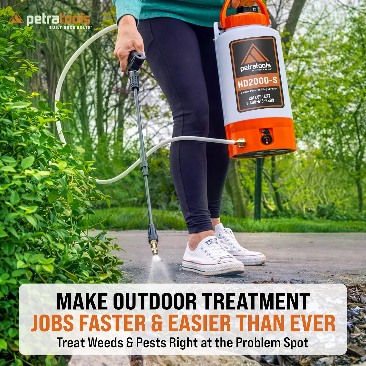 Detalle 2 de PetraTools Battery-Powered Garden Sprayer 2 Gallon