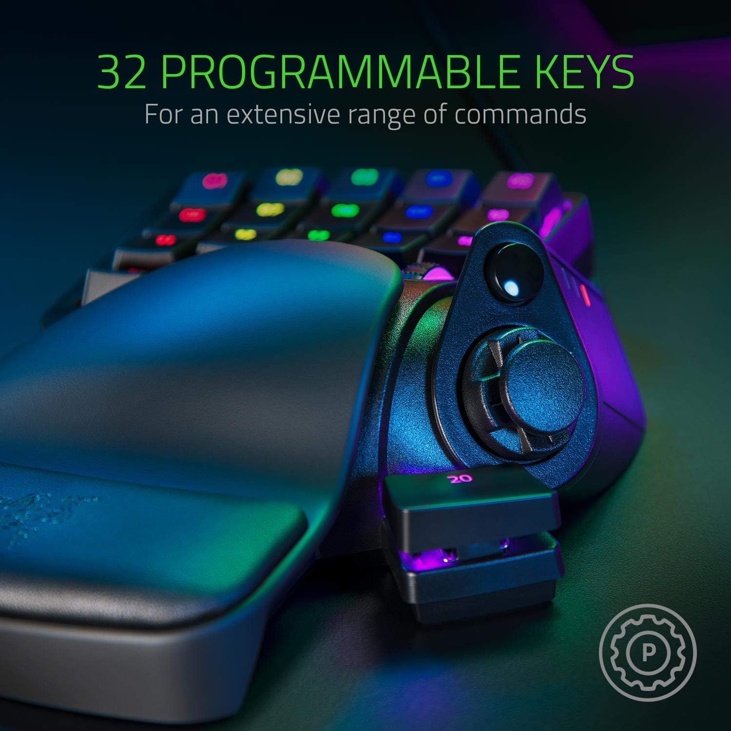 Thumbnail 4 de Razer Tartarus Pro gaming keypad with analogue-optical switches (32 programmable buttons) – Black