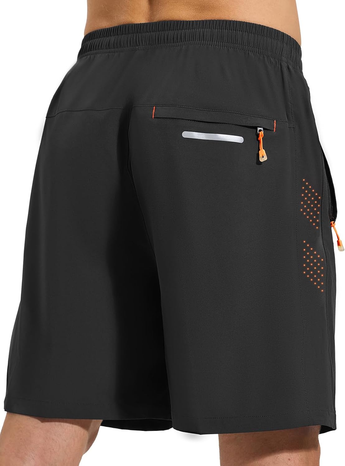 Detalle de Cimic Pantalón corto de running para hombre con bolsillos y cintura elástica