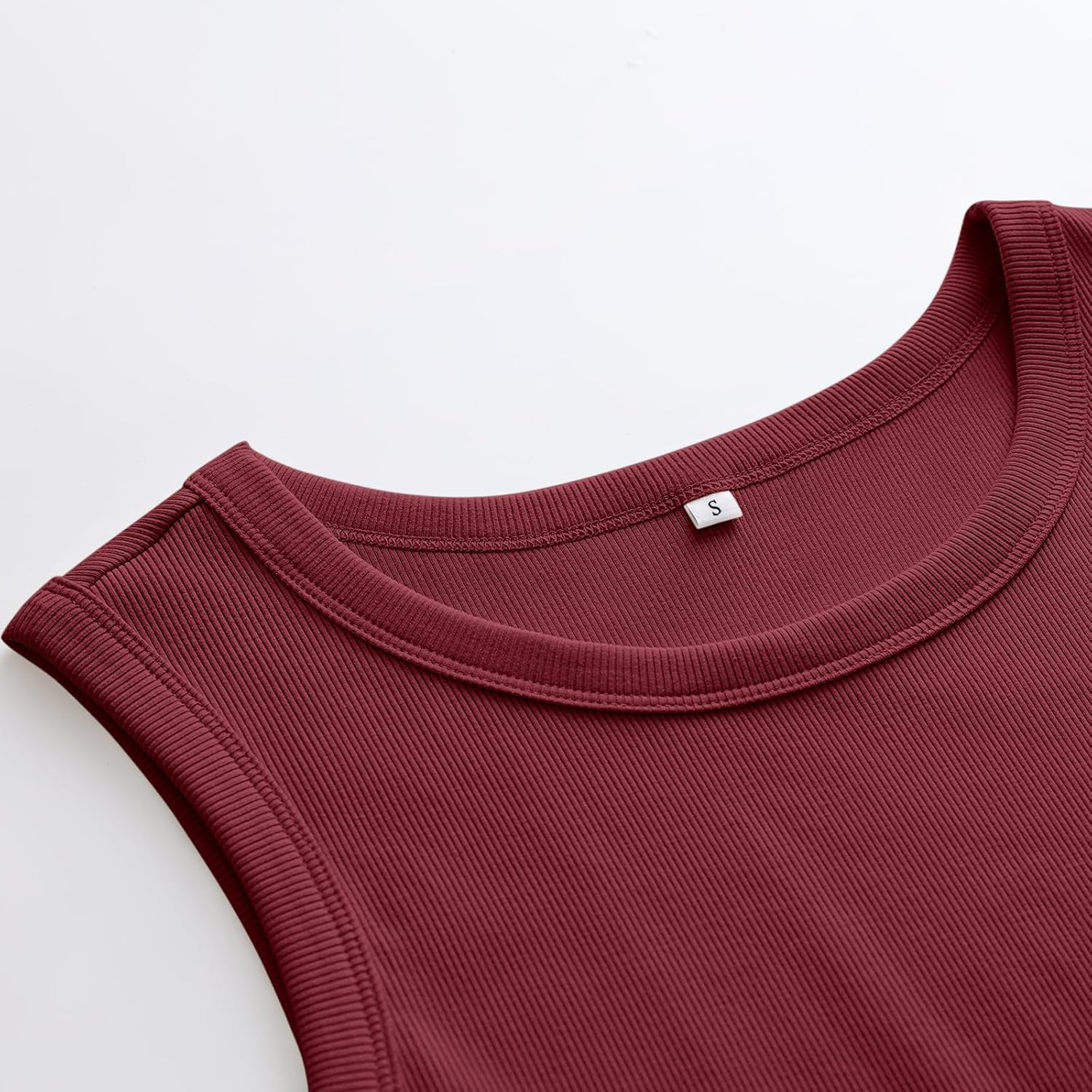 Detalle 1 de ANRABESS High Neck Ribbed Tank Top XS–XXL