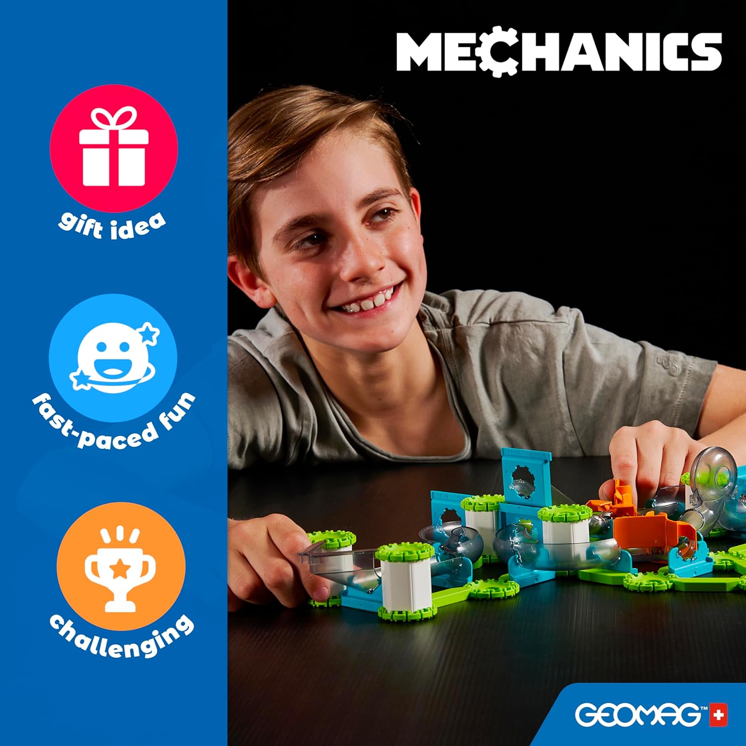 Thumbnail 7 de Geomag Mechanics Motion Gears 🧠 Juego de Construcción Magnético de 160 Piezas