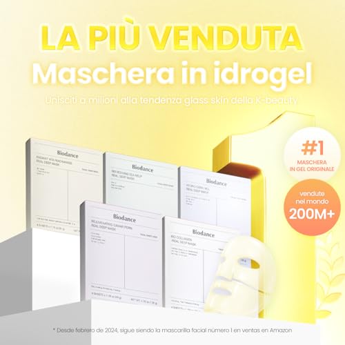 Detalle de BIODANCE Refreshing Vita Real Deep Mask: Maschera Viso Hydrogel Notturna 34g x 4 pezzi