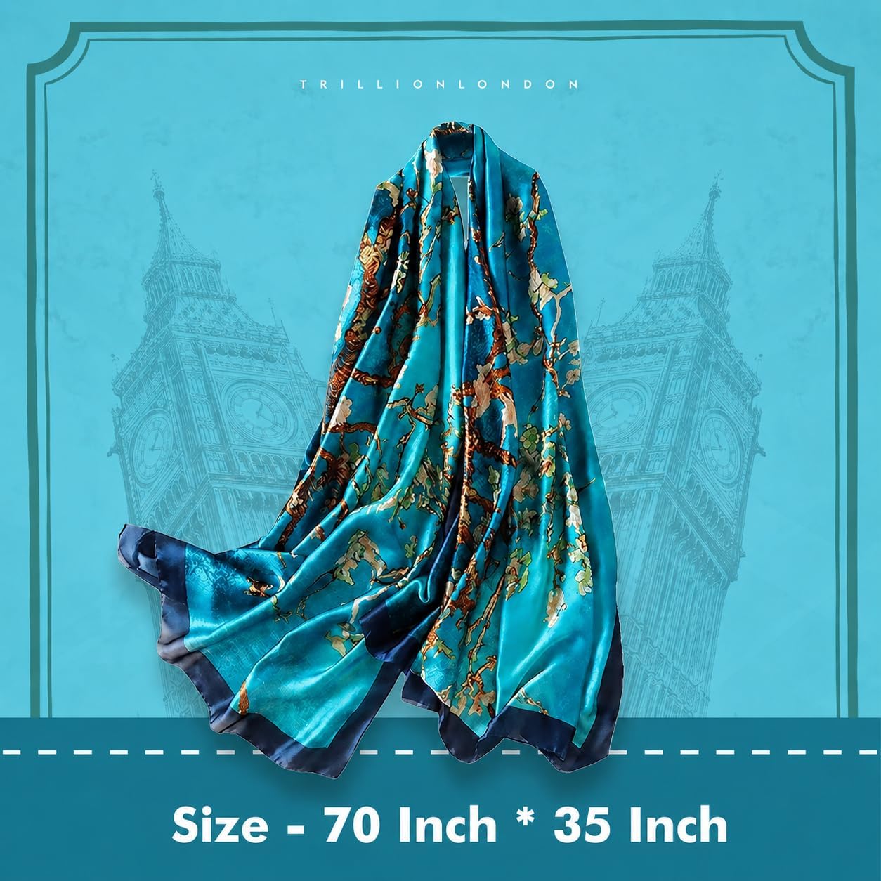 Thumbnail 1 de Trillion London Spring Silk Scarf