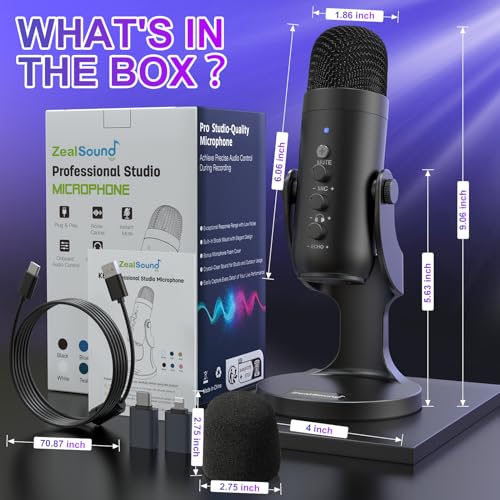 Thumbnail 7 de zealsound K66 USB Microphone – A solid all‑rounder for podcasts, streaming and gaming