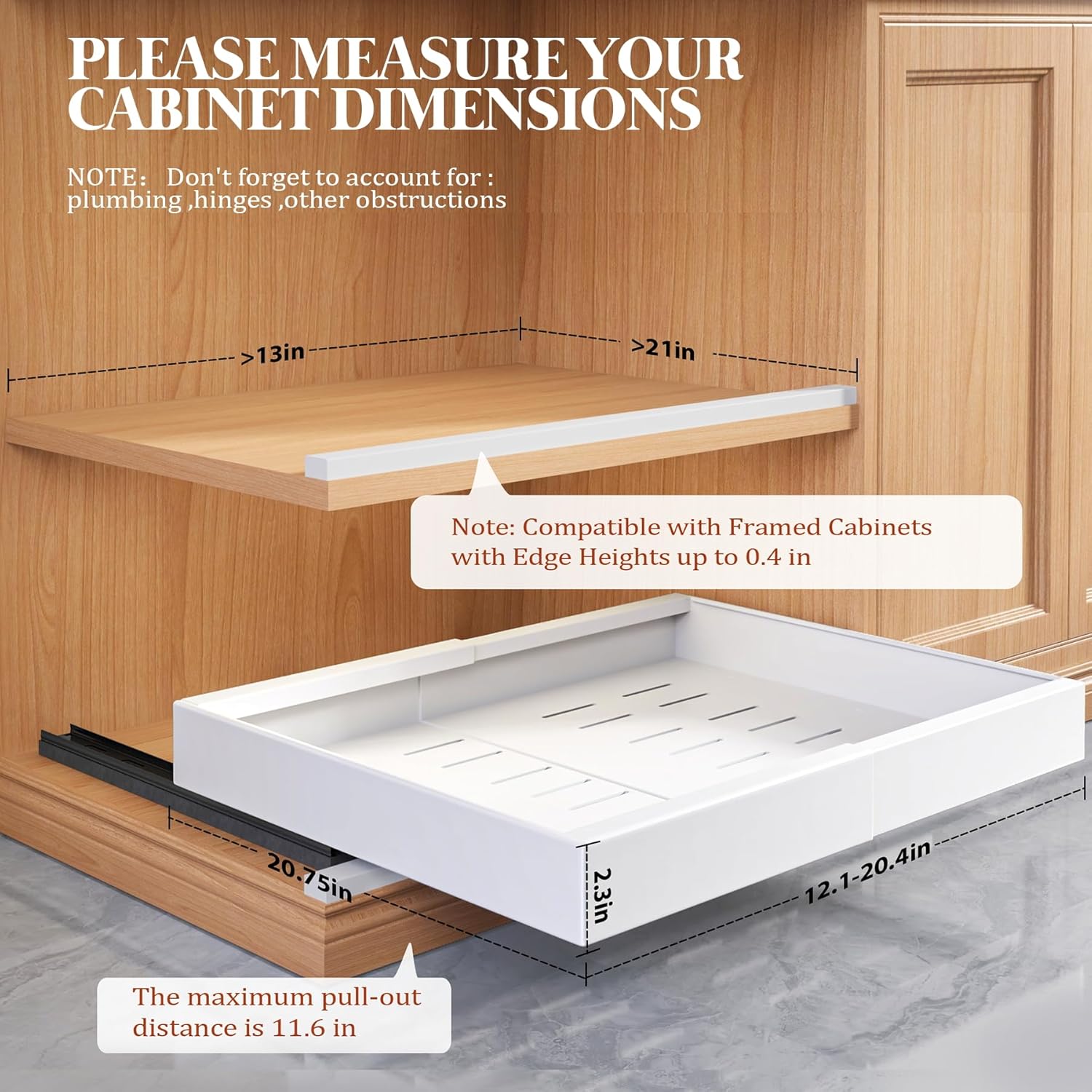 Thumbnail 2 de Seinloes Expandable Pull Out Cabinet Organizer