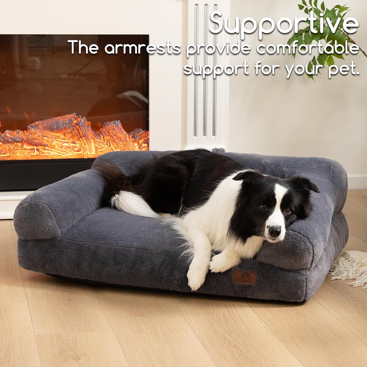 Detalle 2 de Hollypet Fluffy Plush Pet Sofa L for Dogs