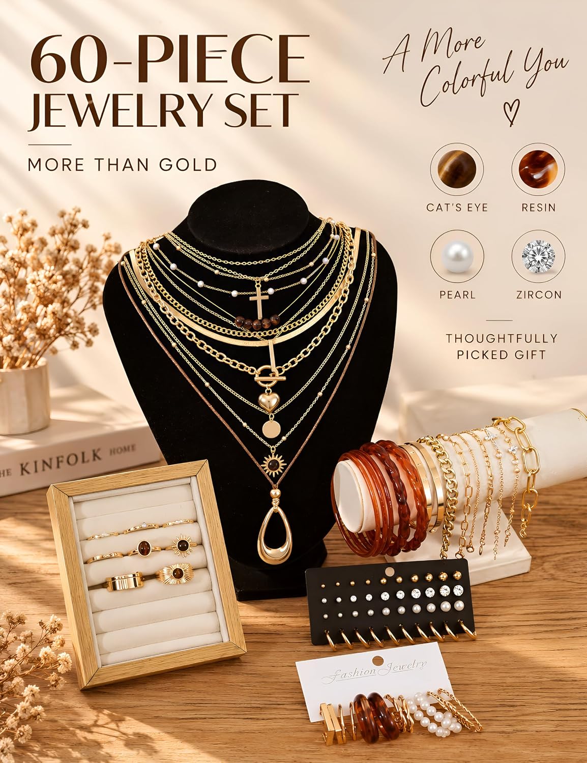 Detalle 2 de FAXHION Western Jewelry Set, 73-Piece