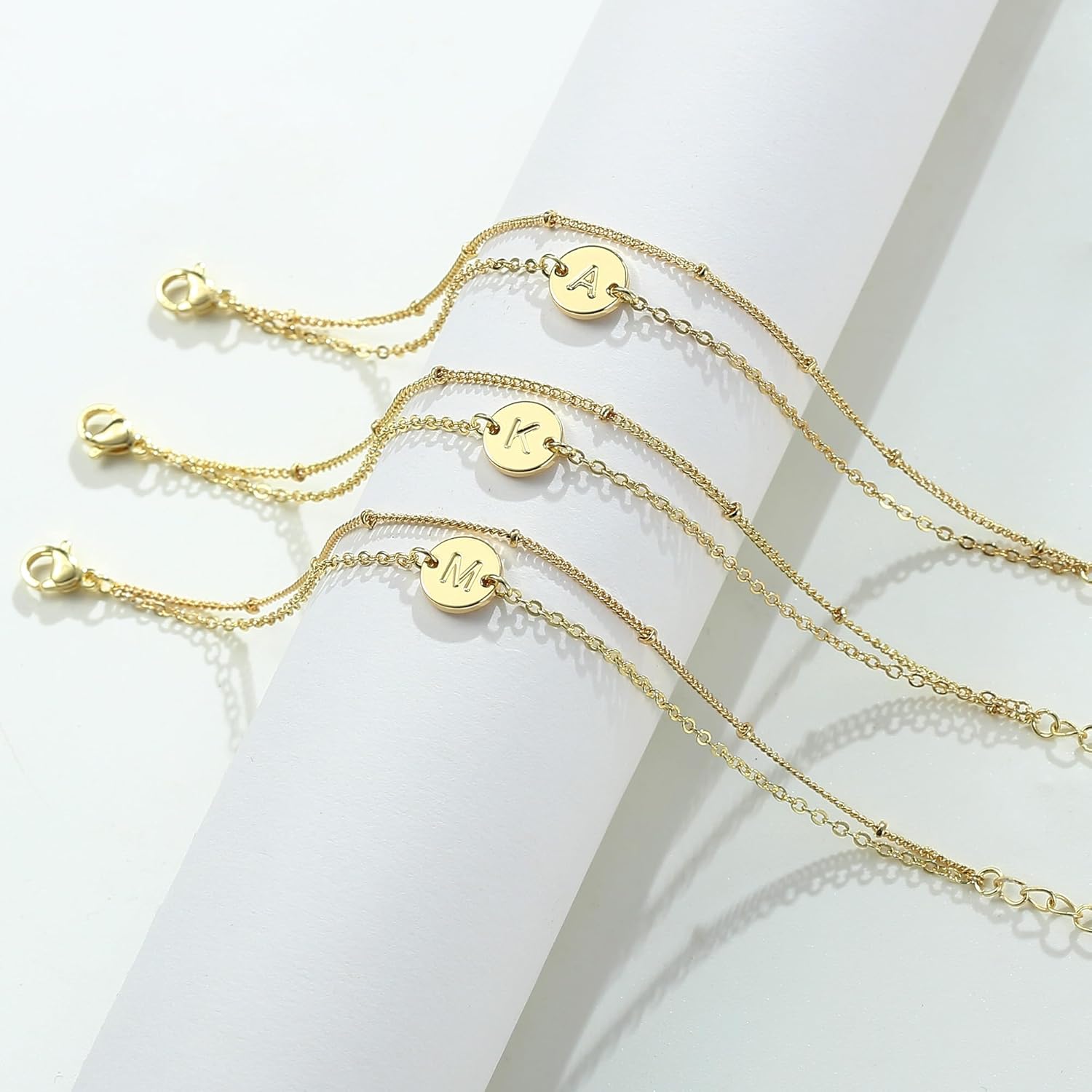 Thumbnail 5 de TINGN Muttertagsgeschenke für Mama – Armband Damen Gold 18K Gold Vergoldet mit Initialen