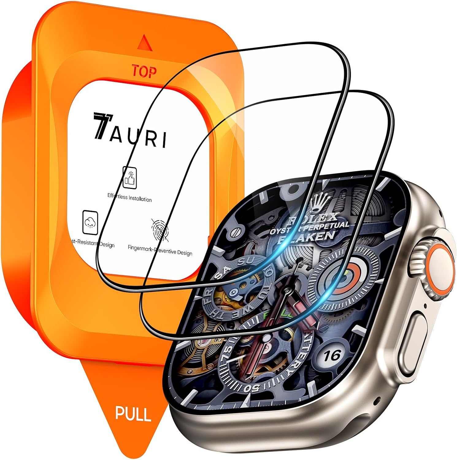 Detalle de TAURI 3 in 1 Panzerglas 49mm für Apple Watch Ultra 3/2/1