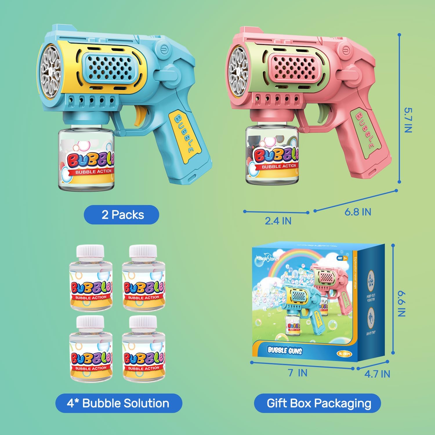 Thumbnail 4 de EagleStone Bubble Gun 10,000 Bubbles/min
