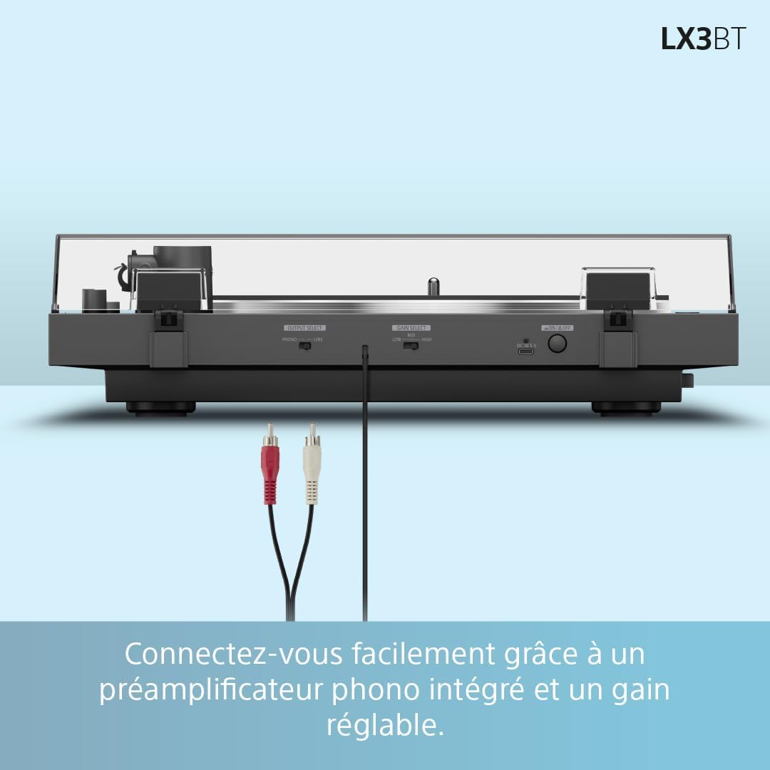 Thumbnail 6 de Sony PS-LX3BT Platine Vinyle Bluetooth Noir — simplicité élégante et son chaleureux