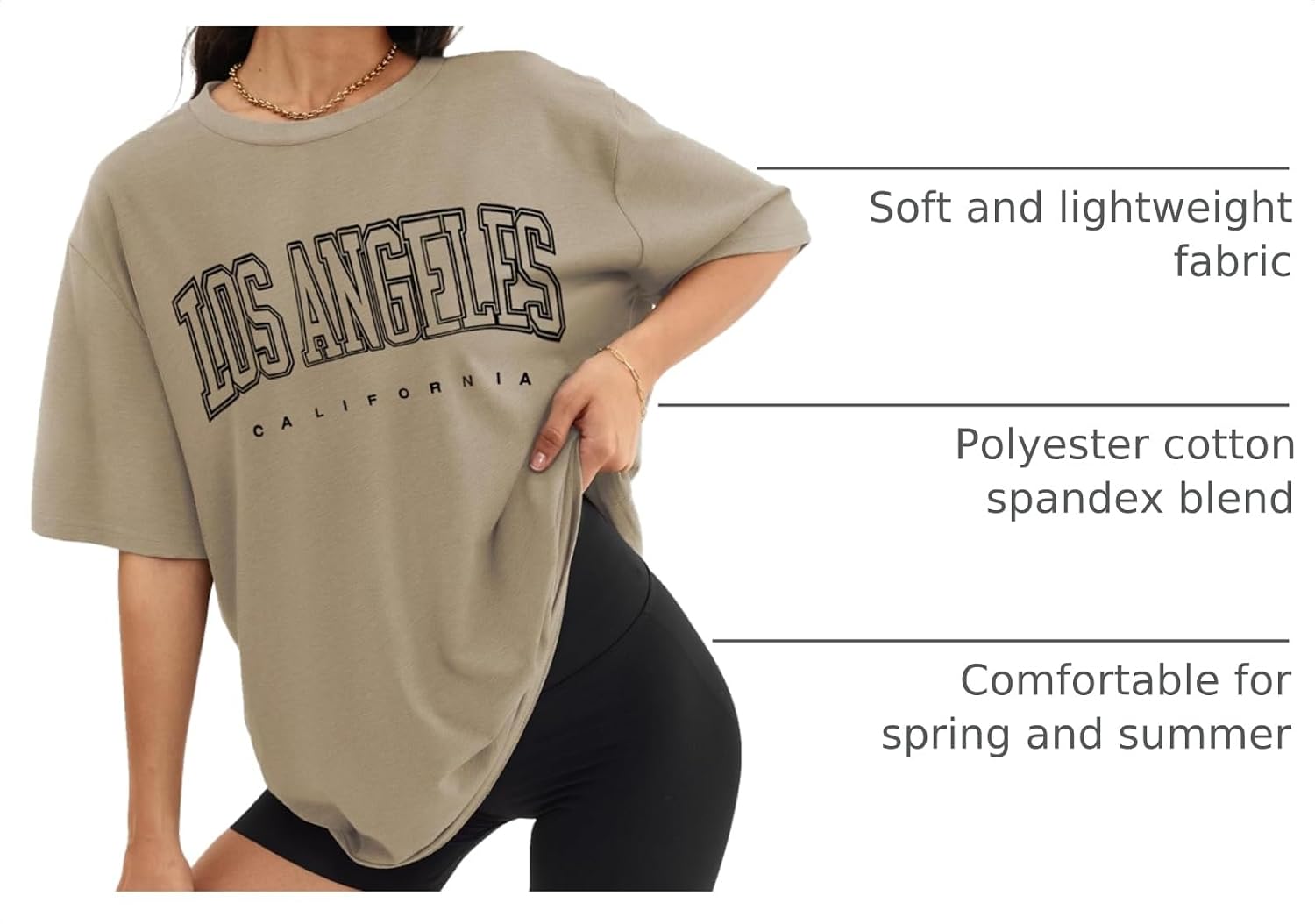 Thumbnail 3 de ATHMILE Women's Oversized T Shirts: Casual Tee for Everyday Comfort and Workout Style