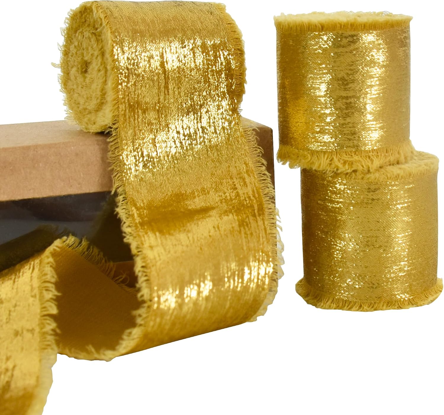 Detalle de RIBBOOO Gold Ribbon 1.5-Inch