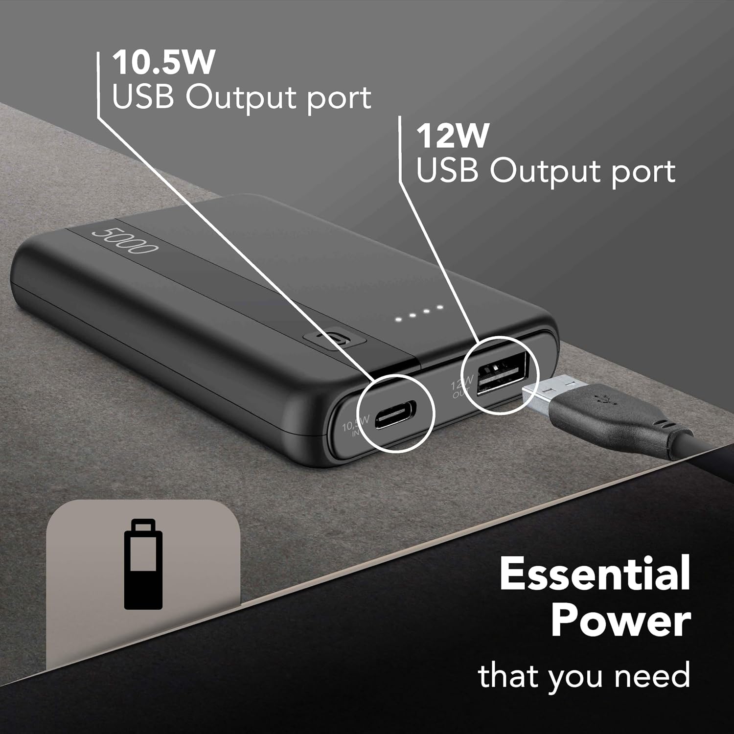 Detalle de cellularline Power Bank 5000 5000 mAh