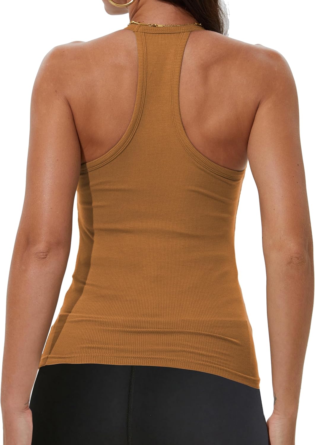 Thumbnail 1 de iGENJUN 3-Pack Workout Tops for Women — Racerback V-Neck Ribbed Tank, Slim Fit