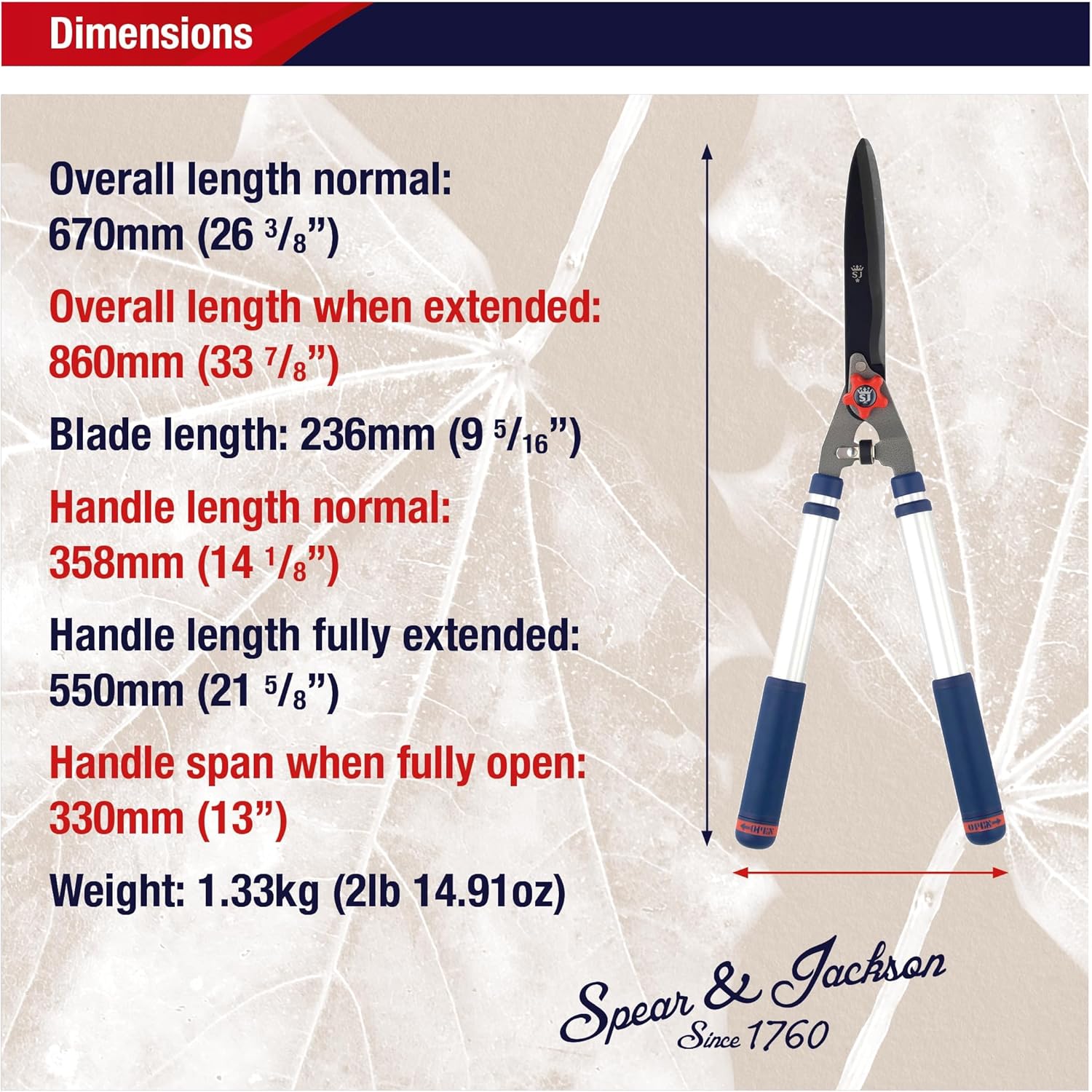 Thumbnail 5 de Spear & Jackson 8120RS Razorsharp Telescopic Hedge Shears
